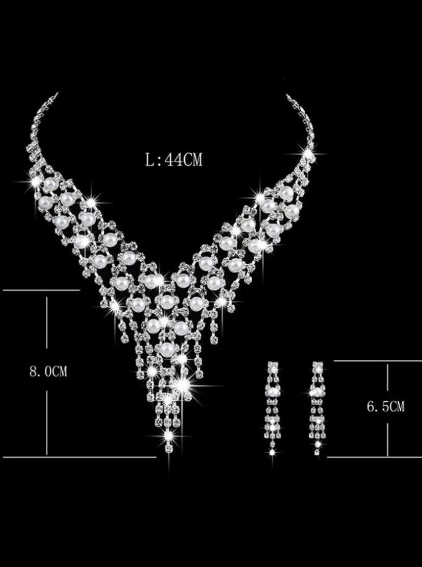 European and American bride pearl necklace female niche design earrings two sets wedding jewelry set claw chain series pearl necklace thumbnail