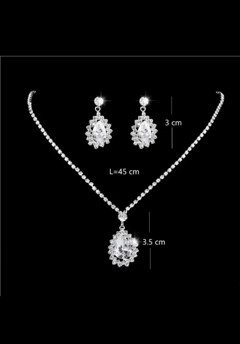 The new European and Korean version of the exquisite bridal wedding accessories, the clawed chain rhinestone necklace, earring set chain, two pieces of decorative necklace thumbnail