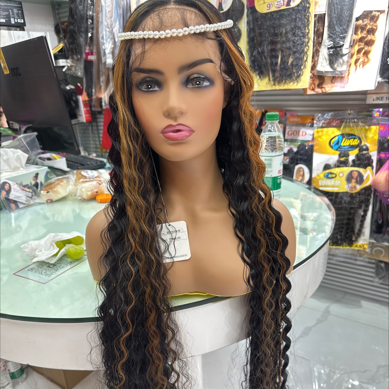 European and American style large wave wig cover, essential for Cosplay role-playing, high-quality braiding tool, DIY beaded hair, innovative style, easily create Tianzan wigs