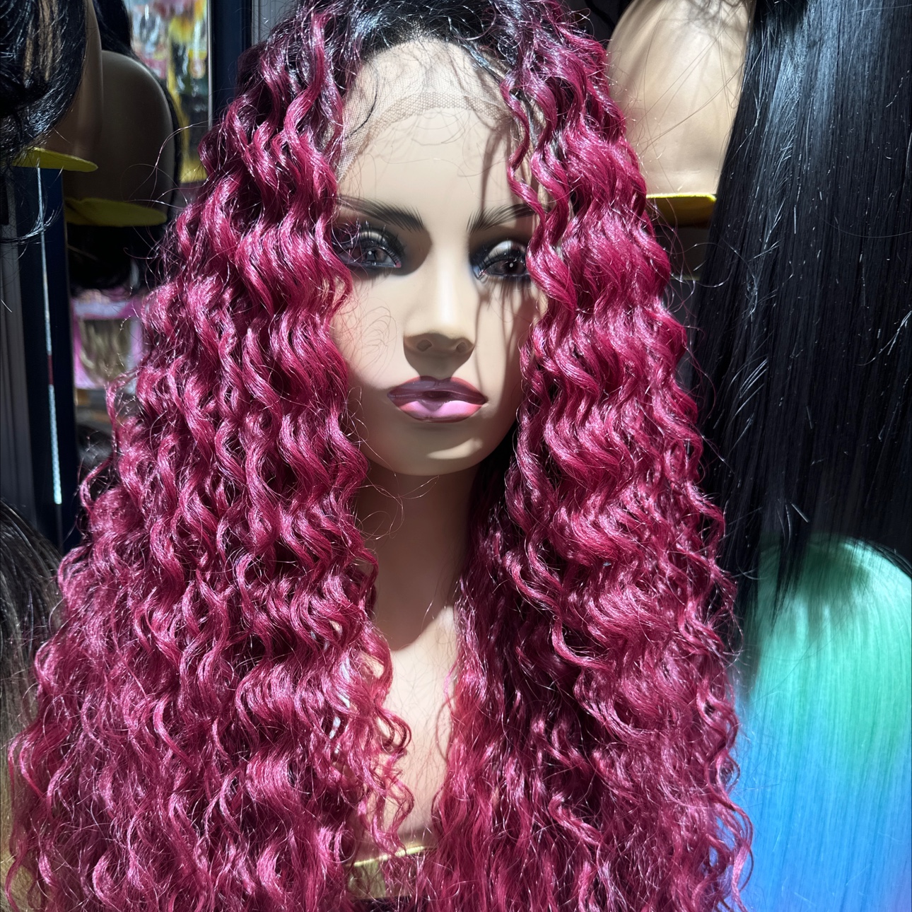 European and American style women's wig, large wave cosplay wig, lightweight and portable hair braiding tool, DIY beaded hair, fashionable and trendy wig, Tianzan wig