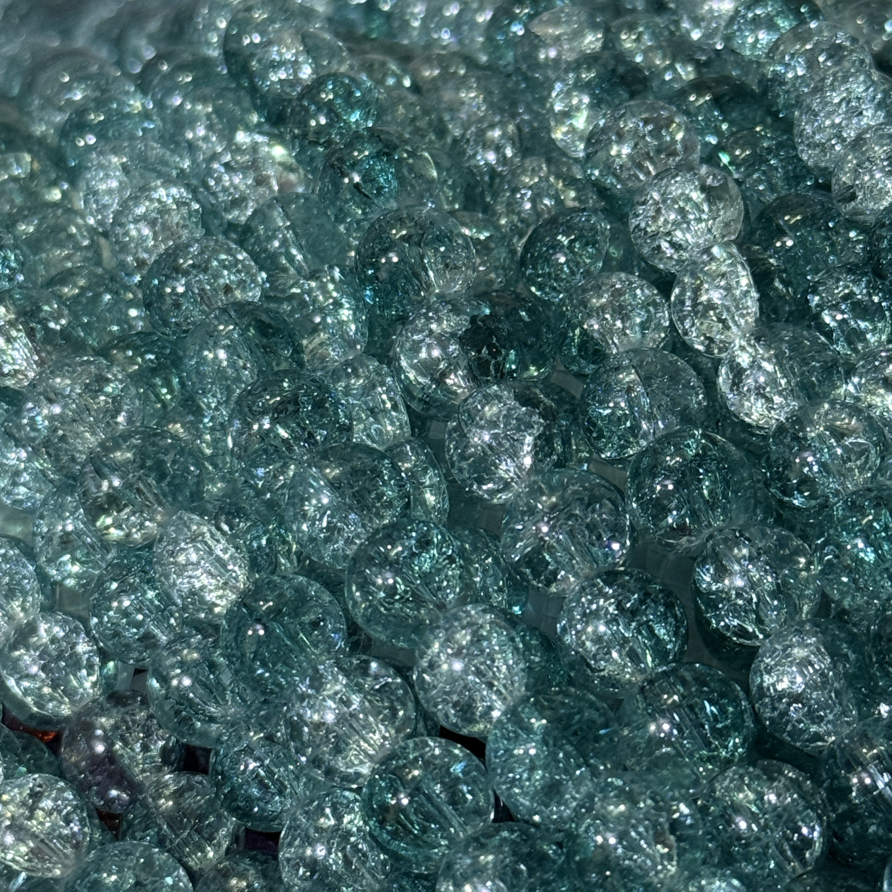 抖音爆款卡10爆裂琉璃珠散珠 玻璃珠手工DIY首饰配件 亮泽光滑珠子 手串手链材料珠子产品图