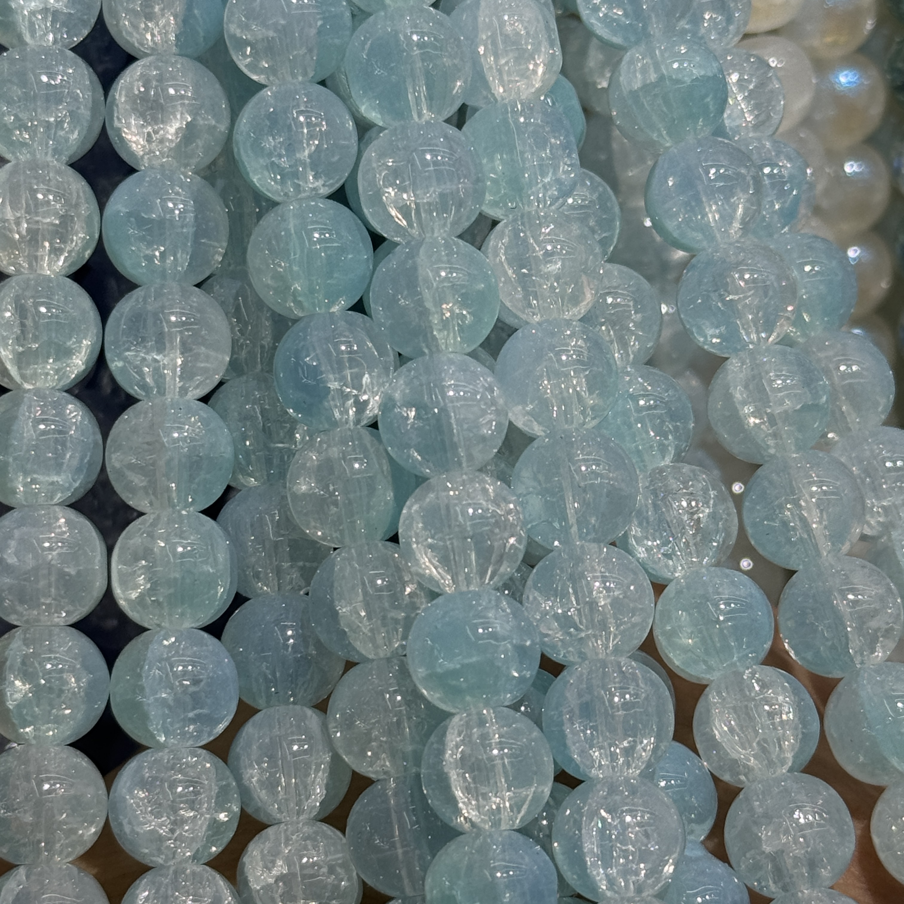 抖音爆款卡10冰魄琉璃珠散珠 玻璃珠手工DIY首饰配件 珠子 手串手链材料包详情图5