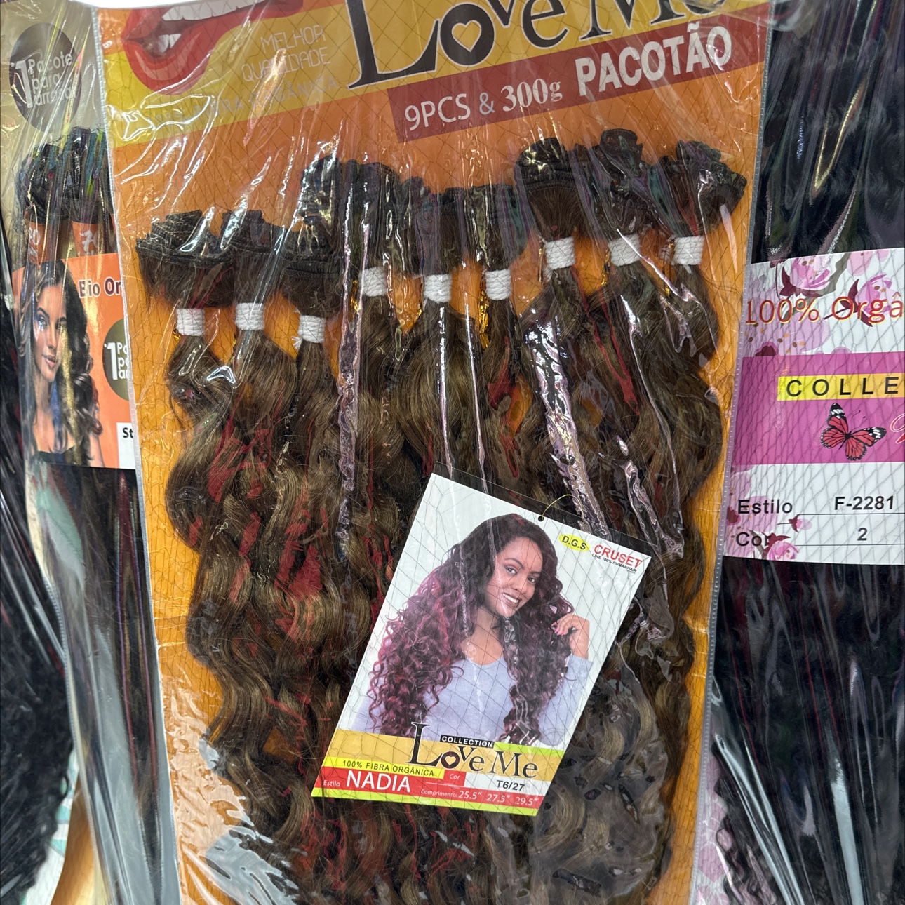 假发长卷发实物图