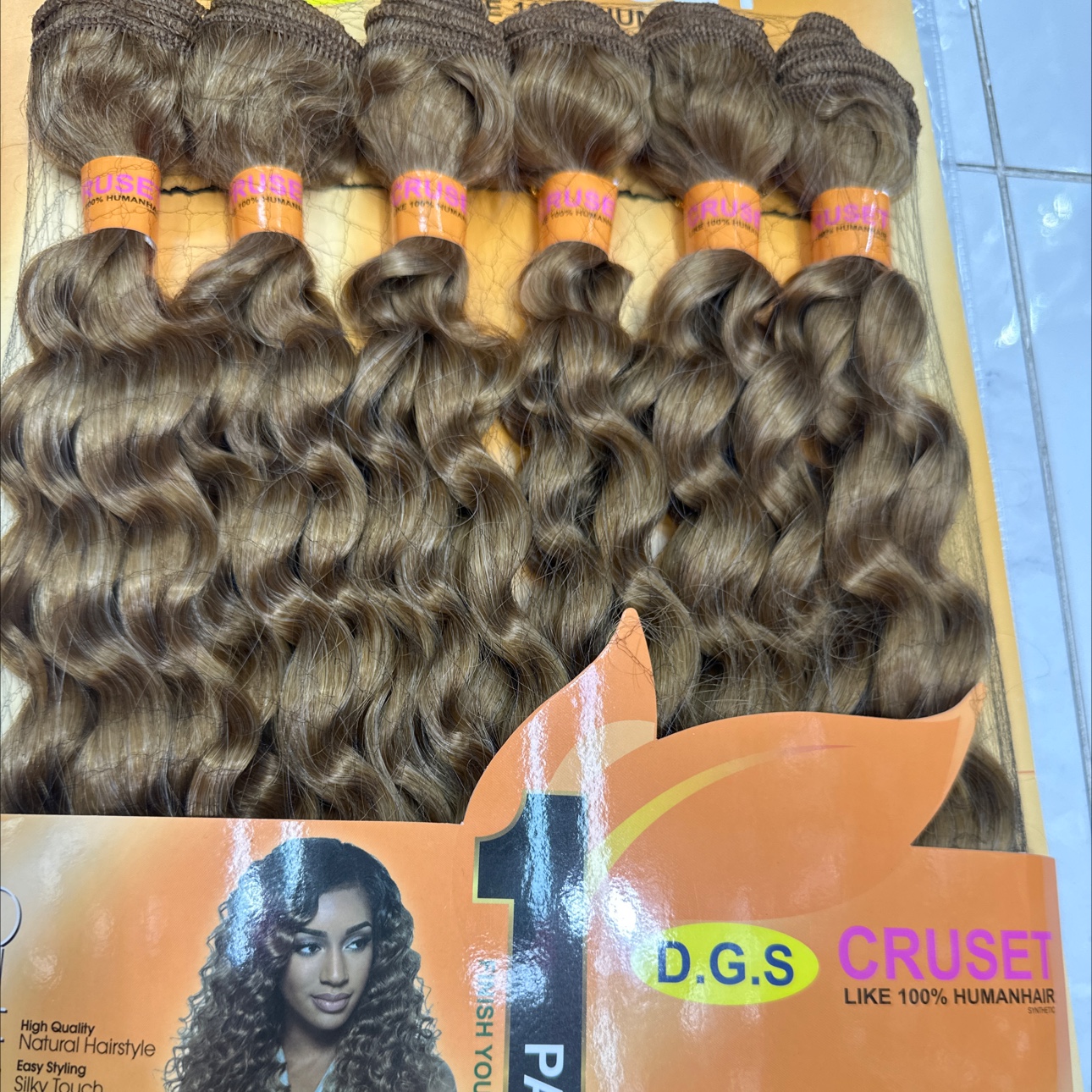 European and American style women's wig head cover, big wave cosplay head cover, hair braid, DIY beaded hair, easily create trendy hairstyles, amazing Item Picture
