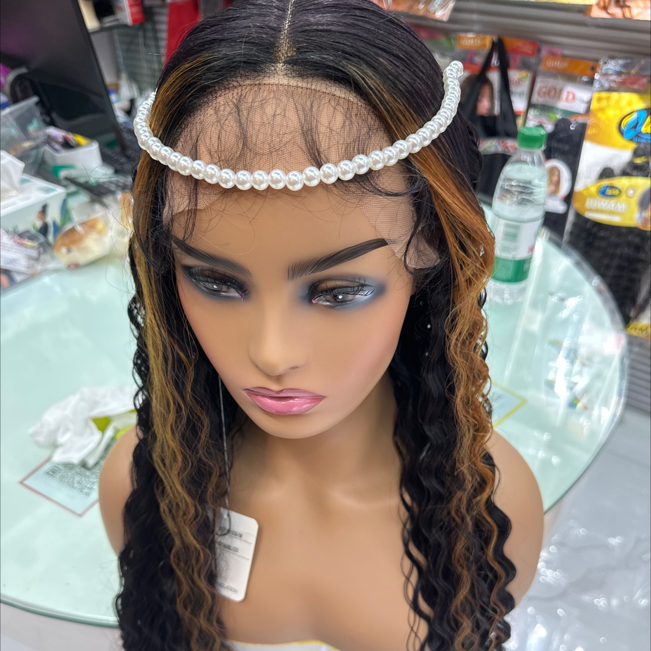 European and American style large wave wig cover, essential for Cosplay role-playing, high-quality braiding tool, DIY beaded hair, innovative style, easily create Tianzan wigs Item Picture