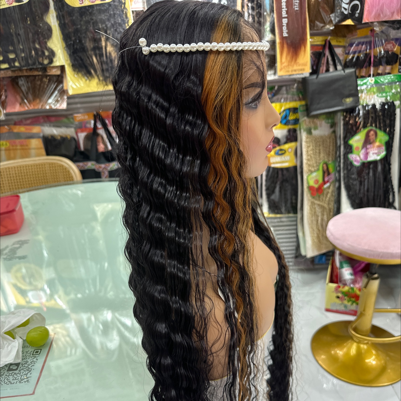 European and American style large wave wig cover, essential for Cosplay role-playing, high-quality braiding tool, DIY beaded hair, innovative style, easily create Tianzan wigs details Picture