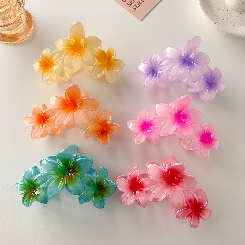 Gradient hairpin, frangipani hairpin, women's summer back head hairpin, shark hairpin, hair clip, hair clip, headwear, hair clip, hair clip