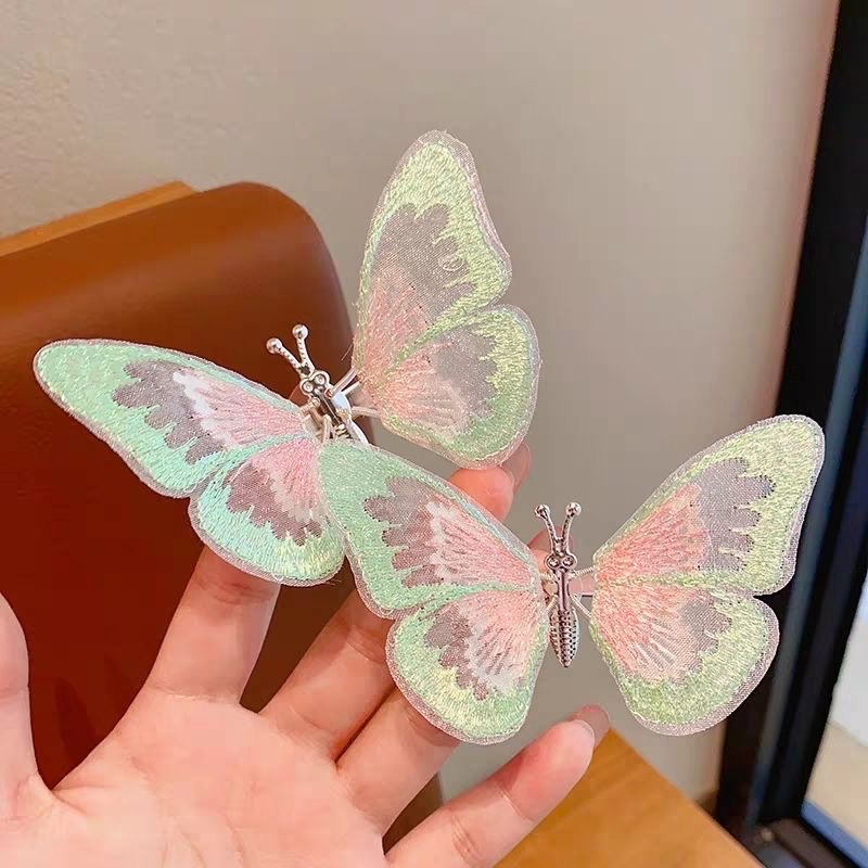 Children's moving butterfly hair clips, little girls' super fairy flying wings, princess hair accessories, girls' hair clips, head accessories detail image 8