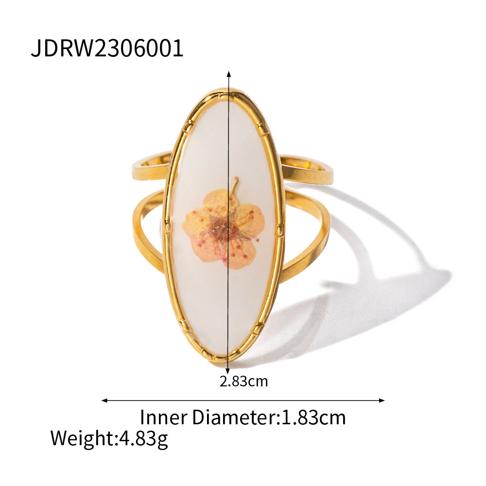 Diamond ring with ring setting, stainless steel jewelry, exquisite ladies' jewelry, simple and fashionable ring detail image 4