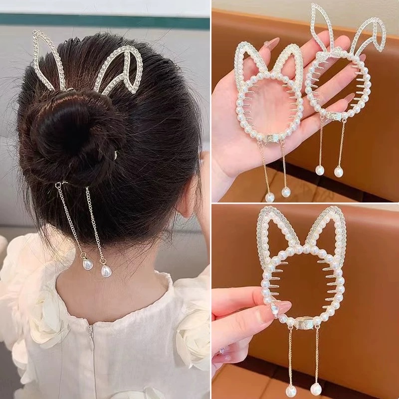 Children's hair accessories, bun hair clips, grappling clips to fix updo hair, hair clips, little girl's back head hair accessories, hair clips