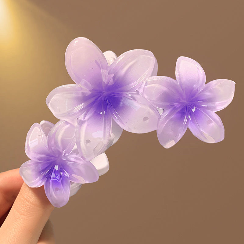 Gradient hairpin, frangipani hairpin, women's summer back head hairpin, shark hairpin, hair clip, hair clip, headwear, hair clip, hair clip detail image 2