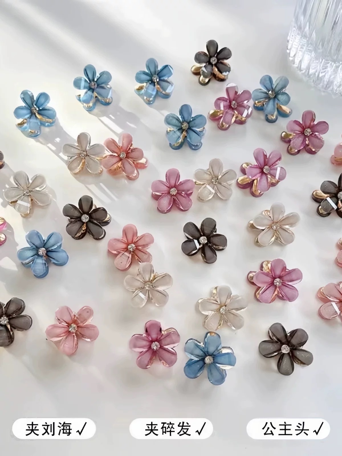 Camellia mini hair clips, women's side hair clips, small bangs, hair clips, headwear, hair clips, braided hair clips, hair clips