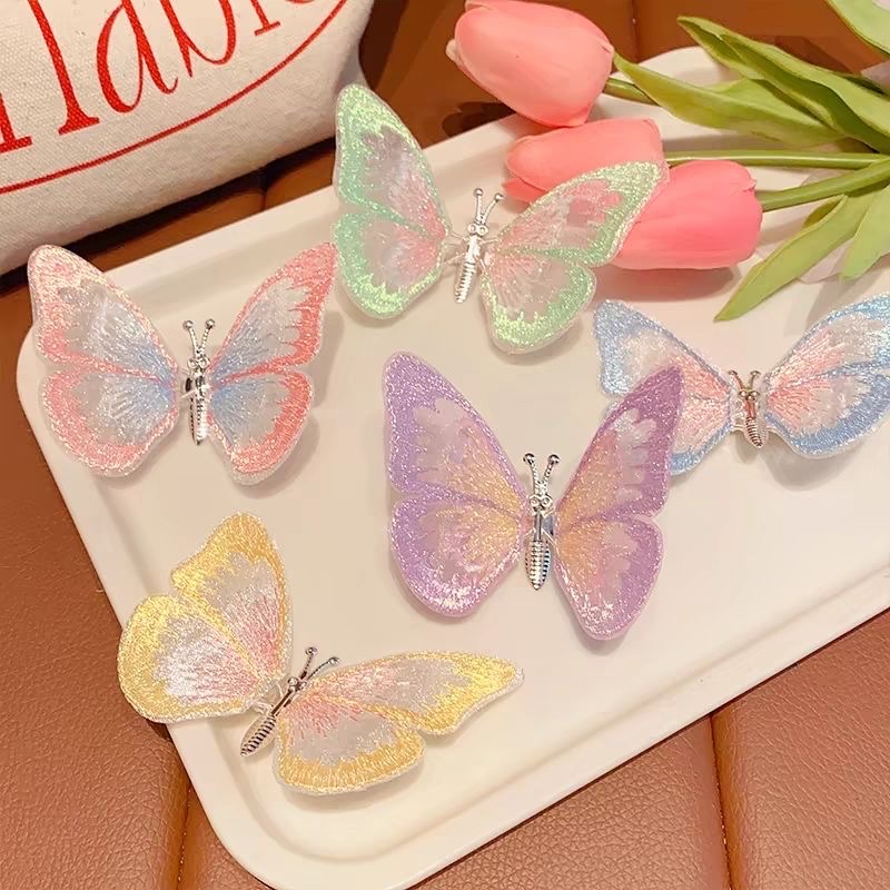 Children's moving butterfly hair clips, little girls' super fairy flying wings, princess hair accessories, girls' hair clips, head accessories Specification image