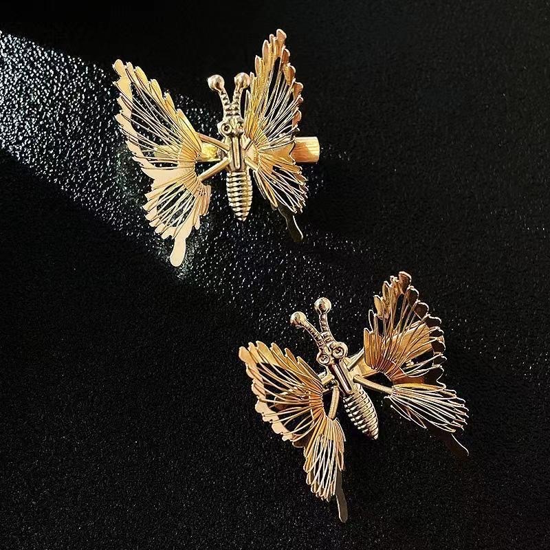 Moving butterfly hair clips, summer women's spring flapping moth hair accessories, side top clips, bangs clips, headwear, hair clips detail image 3