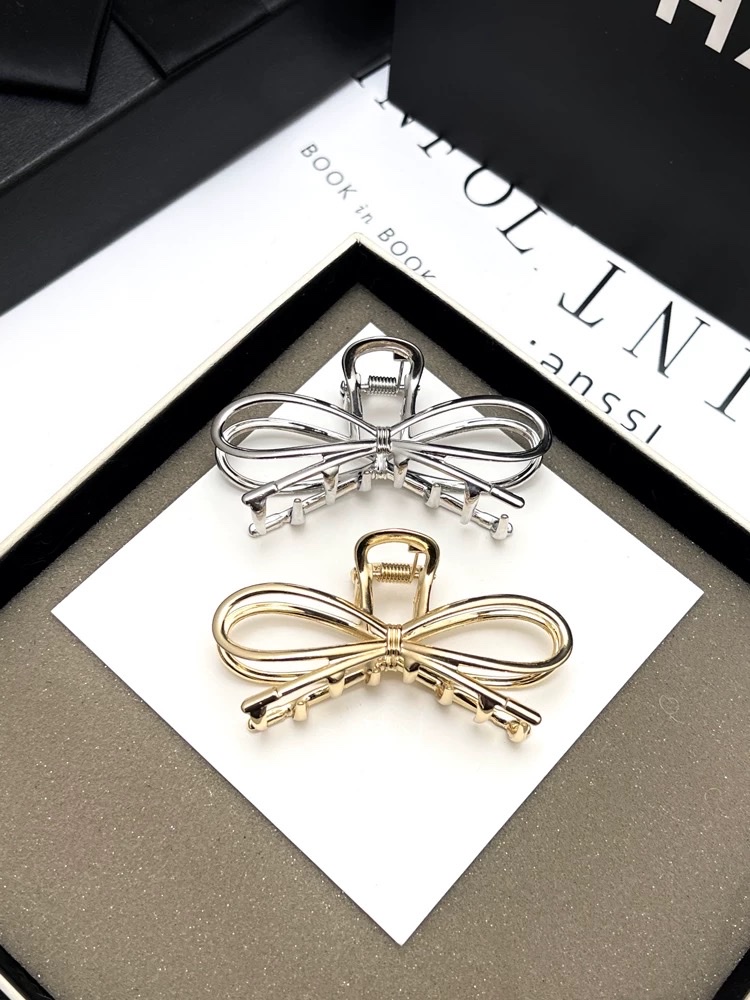 Internet-famous bow hair clips, women's hair grabbers, elegant grabbers, back head curls, summer large shark hair clips, hair accessories Specification image