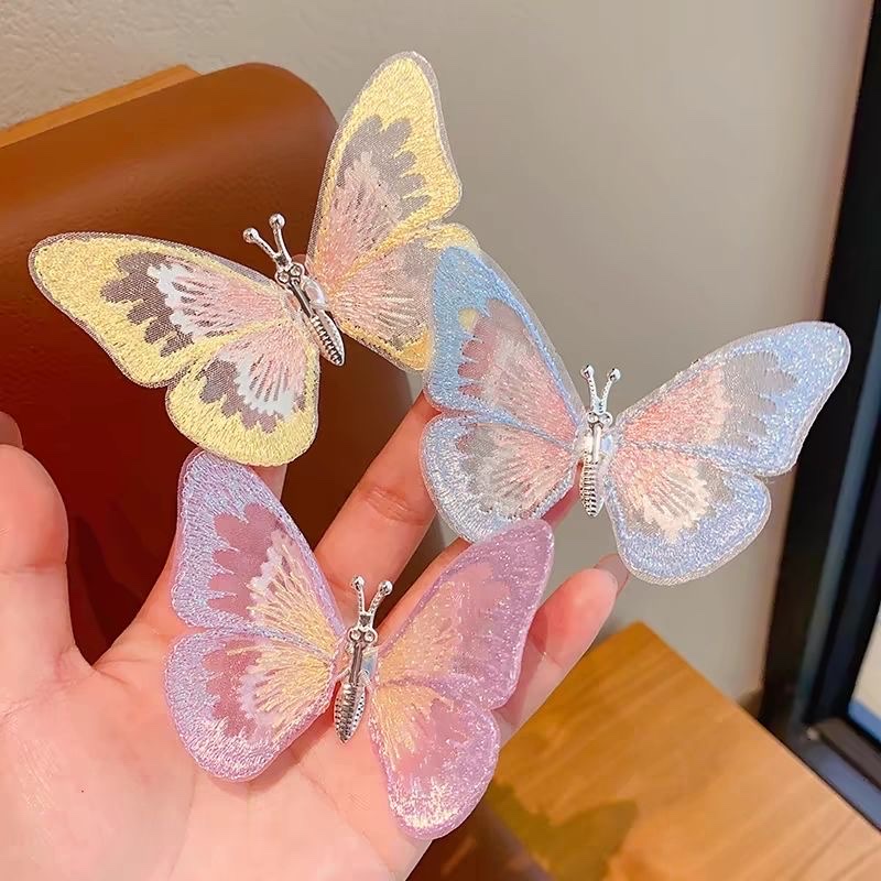 Children's moving butterfly hair clips, little girls' super fairy flying wings, princess hair accessories, girls' hair clips, head accessories detail image 4