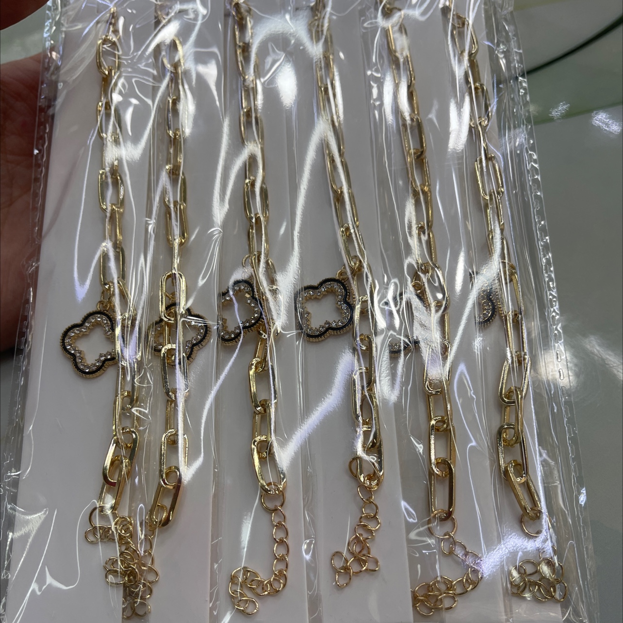 潘多拉风格绿松石手链 女士不规则百搭手镯 独特设计时尚饰品 潮流手链女款精致饰品手链详情图5