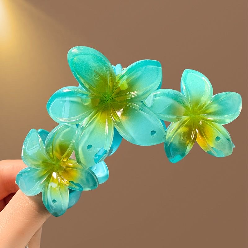Gradient hairpin, frangipani hairpin, women's summer back head hairpin, shark hairpin, hair clip, hair clip, headwear, hair clip, hair clip detail image 6