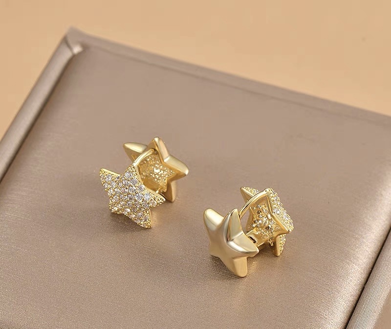 双面星星耳扣饰品
