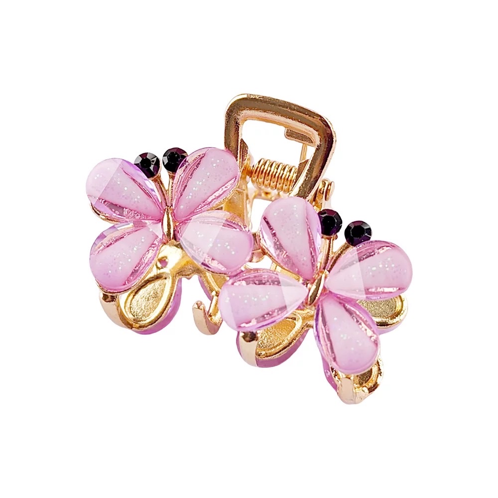 This trendy and fashionable European and American hair accessory is versatile. It features colorful diamond-encruted metal high ponytail hair claws, rhinestone butterfly grappling clips, updo hair clips and hair accessories Item Picture