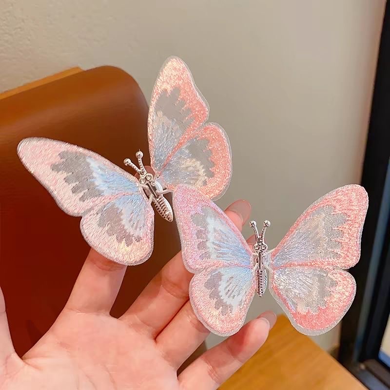 Children's moving butterfly hair clips, little girls' super fairy flying wings, princess hair accessories, girls' hair clips, head accessories detail image 3