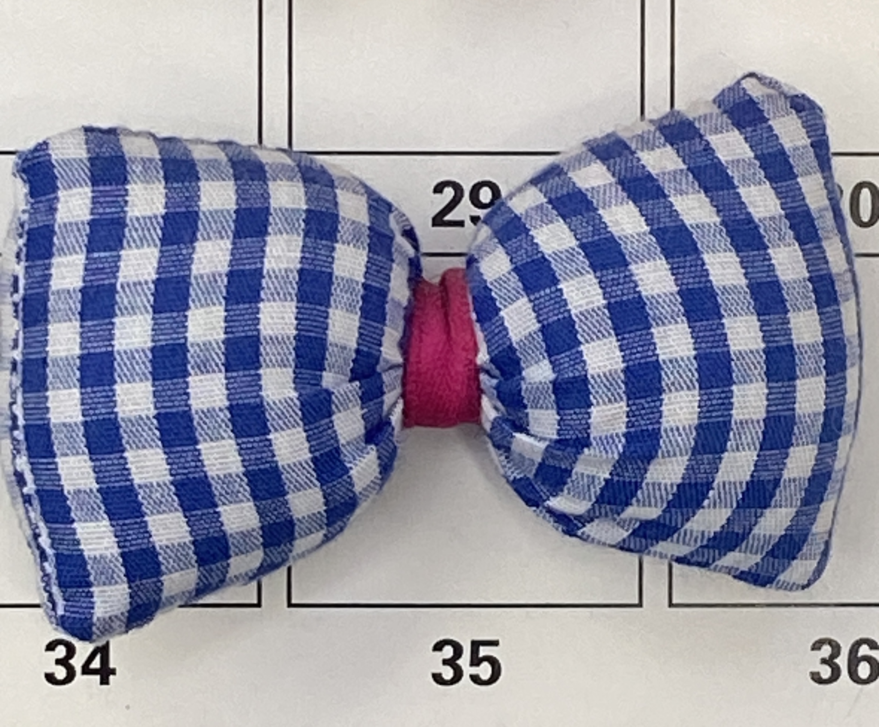 彩色充棉格子大领结经典布艺配件7.5公分详情图5