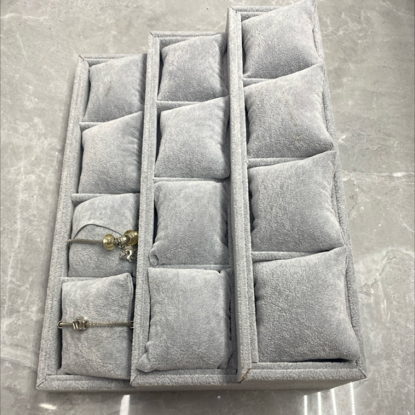 三层台阶12个枕头盘子灰色细节图