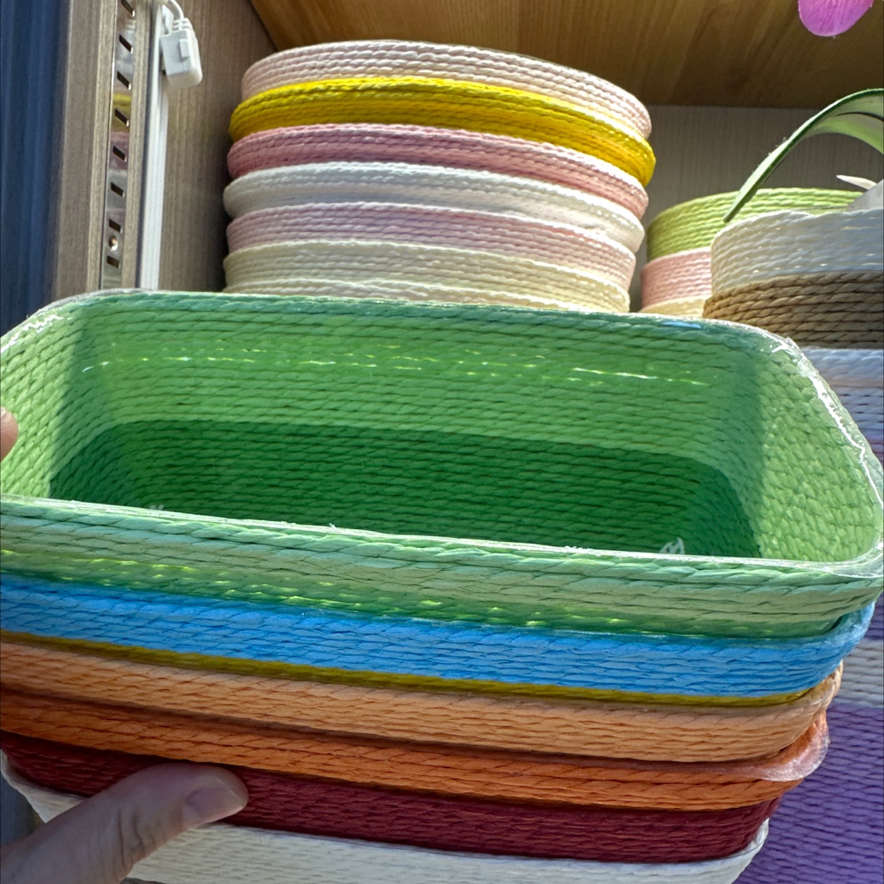 Mini home handcrafted flower basket, storage basket, flowerpot, potted plant, multi-functional storage and decoration integrated design, simple and fashionable, essential for life details Picture