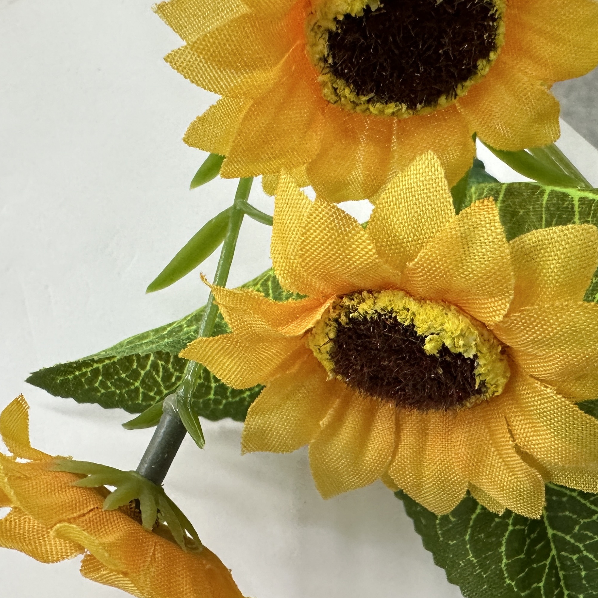 藤条艺术品 室内外装饰 仿真花装点家居 手工制作 美观向日葵 仿真花 绢布花详情图3