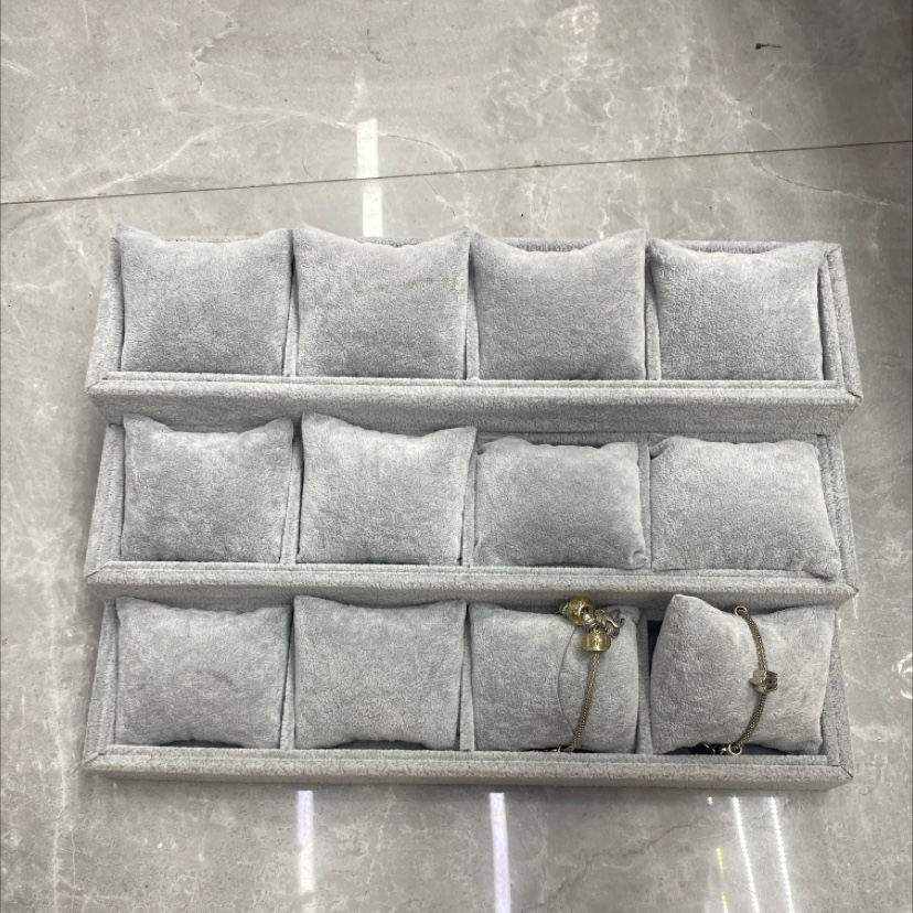 三层台阶12个枕头盘子灰色详情图3