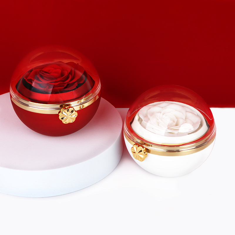 旋转永生花首饰礼品盒 情人节礼物包装盒礼品盒