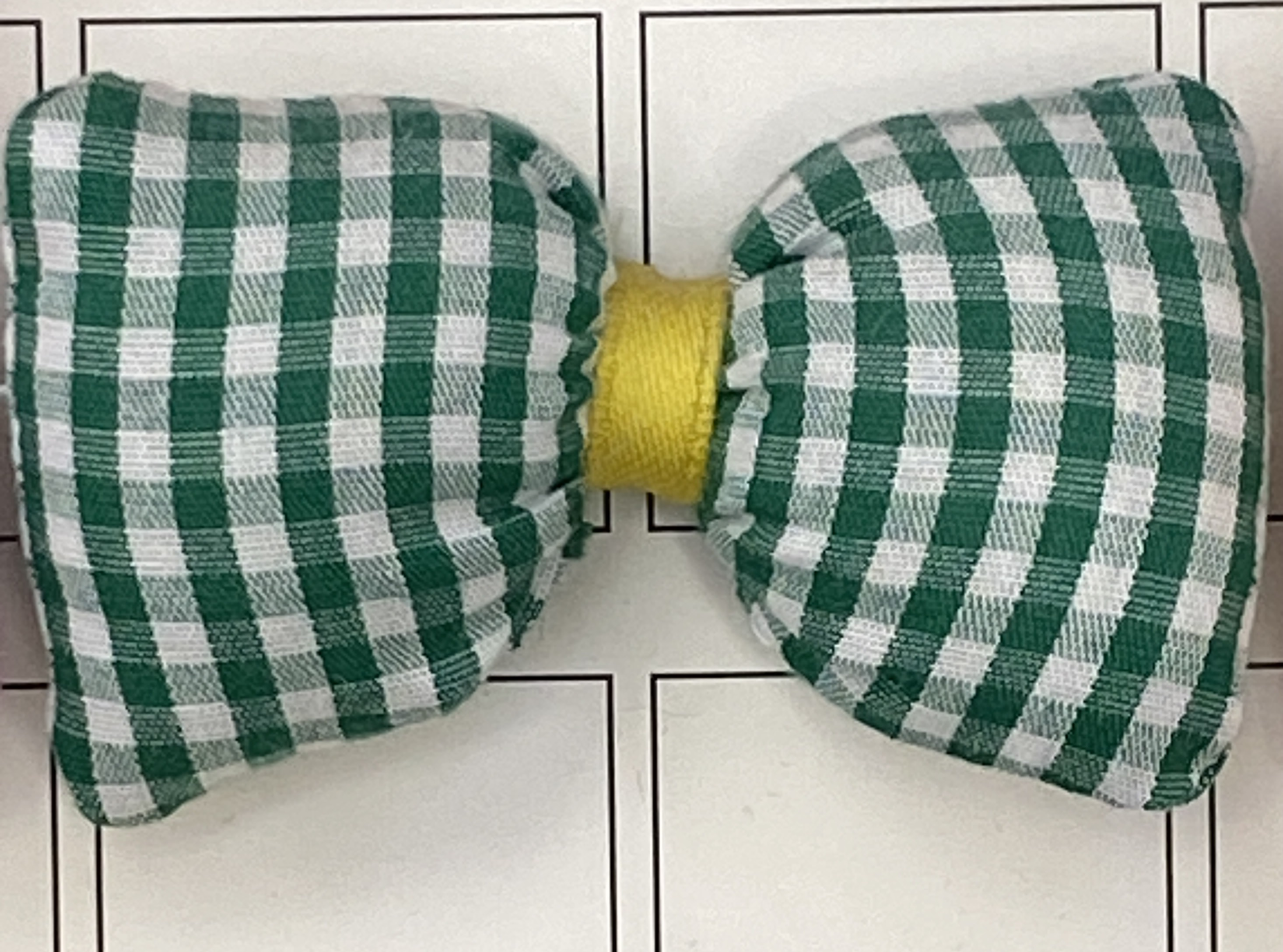 彩色充棉格子大领结经典布艺配件7.5公分详情图3