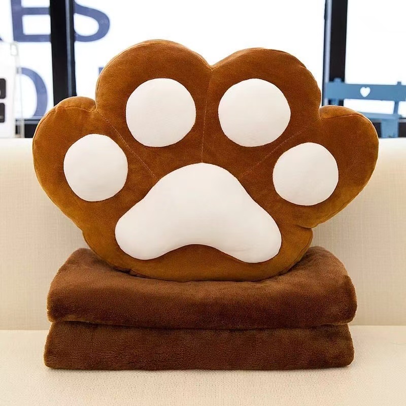 猫爪空调毯创意儿童玩具 小动物毛绒玩具 软体舒适安全亲肤毛绒玩具 适合儿童的可爱礼物详情图5