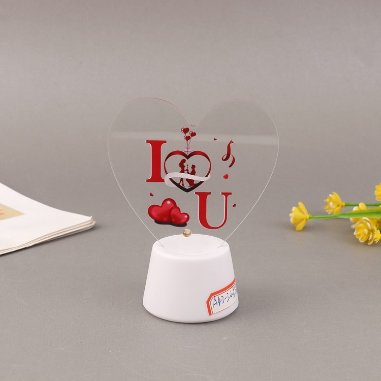 跨境新款我爱你led带底座灯牌节日装饰灯LED电子蜡烛摆件道具批发夜灯详情图6