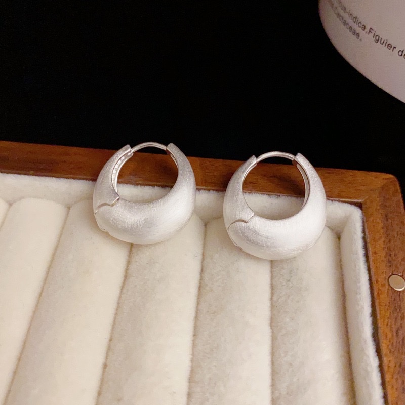 饰品耳饰耳环小众设计感哑金拉丝耳扣详情图5