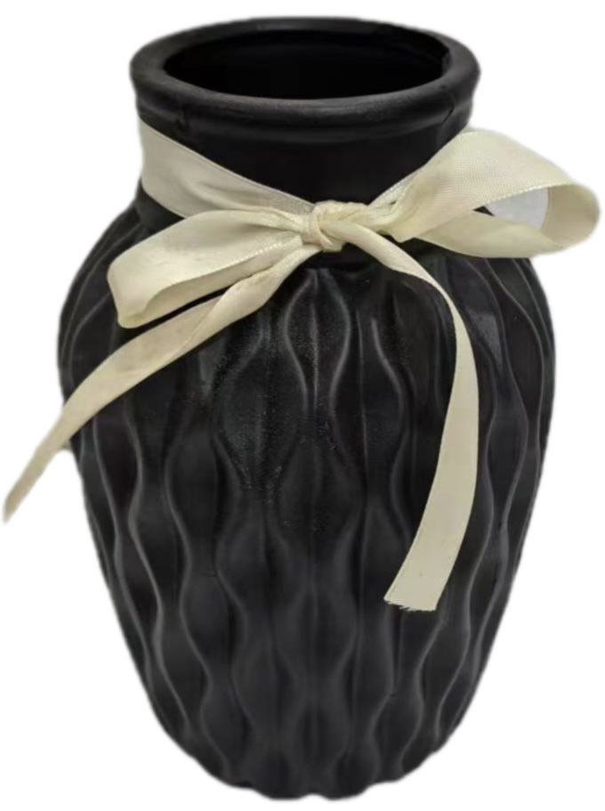 落地高花瓶小号陶瓷菱镁摆件客厅干花插花家居白色现代简约玄关插花陶瓷工艺品产品图