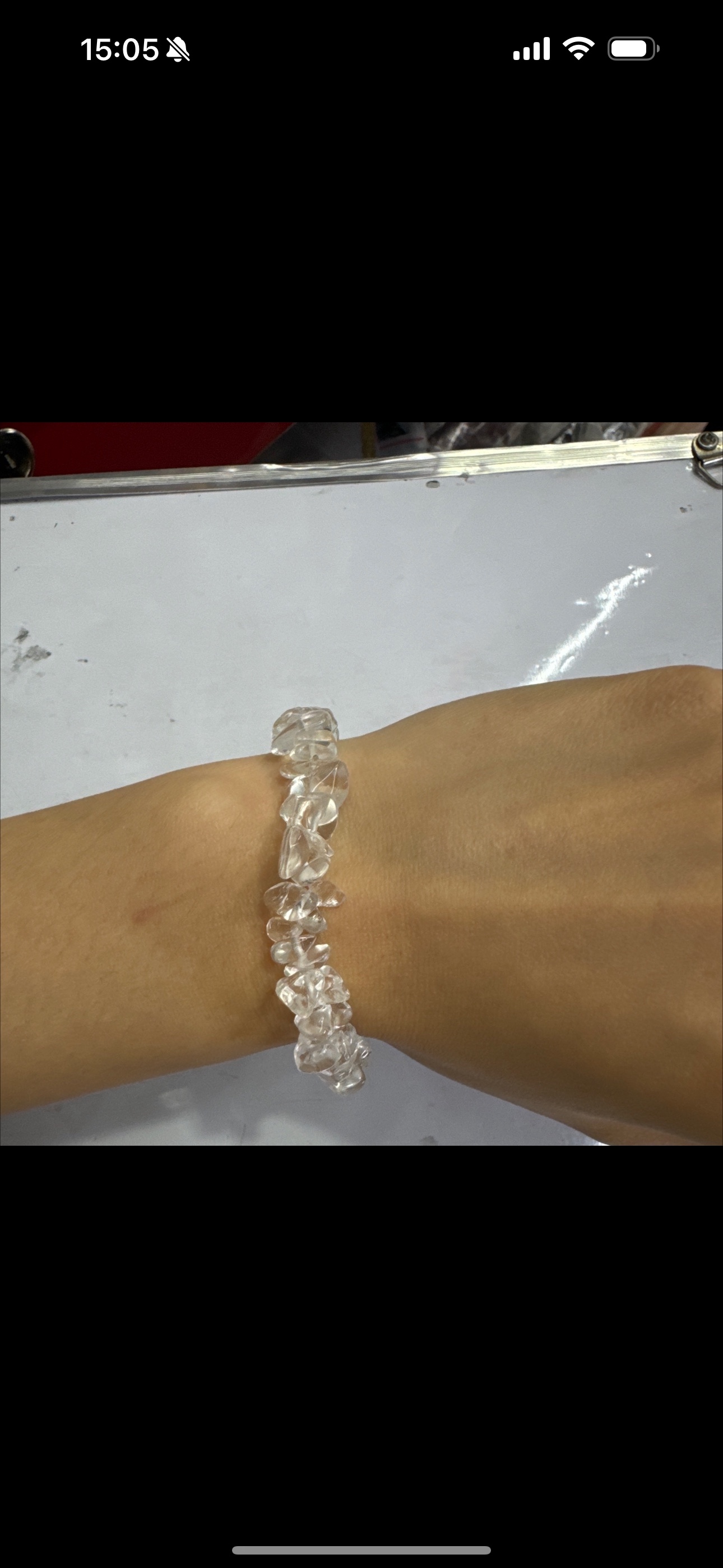 天然水晶玛瑙七彩碎石弹力手链不规则欧美跨境手饰批发手链饰品手串详情图2