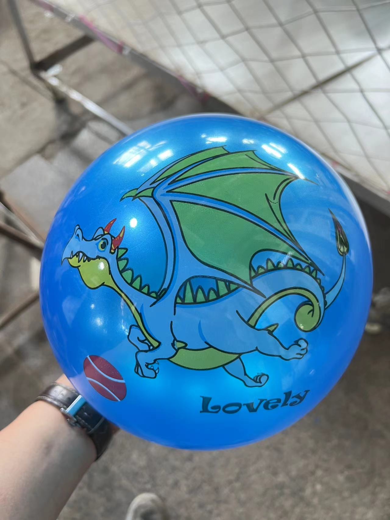 9寸贴标球印刷球卡通球充气玩具幼儿园玩具儿童乐园玩具地摊玩具批发细节图