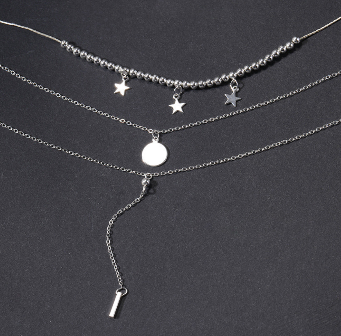 韩国满天星珍珠可调节项链法式小众设计感毛衣链时尚优雅气质项饰批发 珍珠项链详情图4