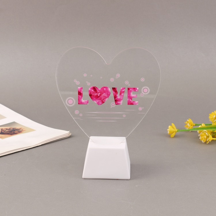 跨境新款我爱你led带底座灯牌节日装饰灯LED电子蜡烛摆件道具批发夜灯详情图3