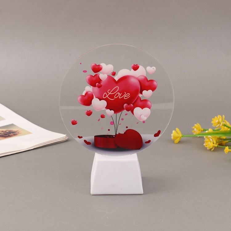 跨境新款我爱你led带底座灯牌节日装饰灯LED电子蜡烛摆件道具批发夜灯细节图