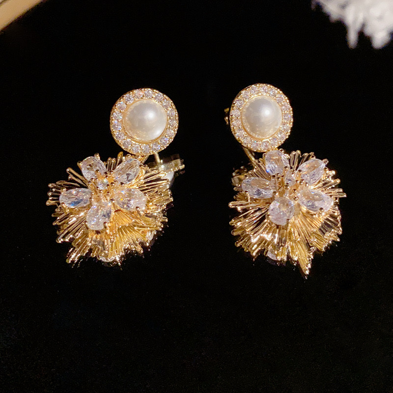 韩式个性金属烟花耳环轻奢小众设计超闪东大门时尚耳环饰品涵饰尤品-015产品图