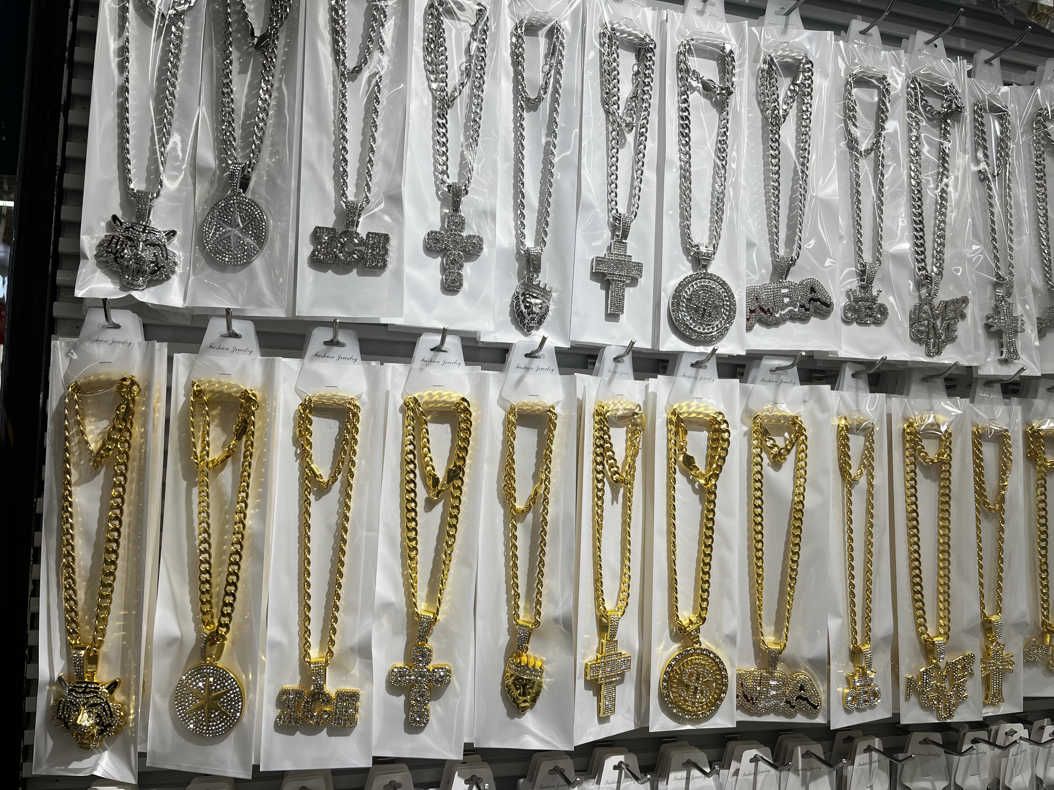 森罗饰品 跨境嘻哈项链大吊坠NK链欧美Hiphop古惑仔大吊牌项链产品图