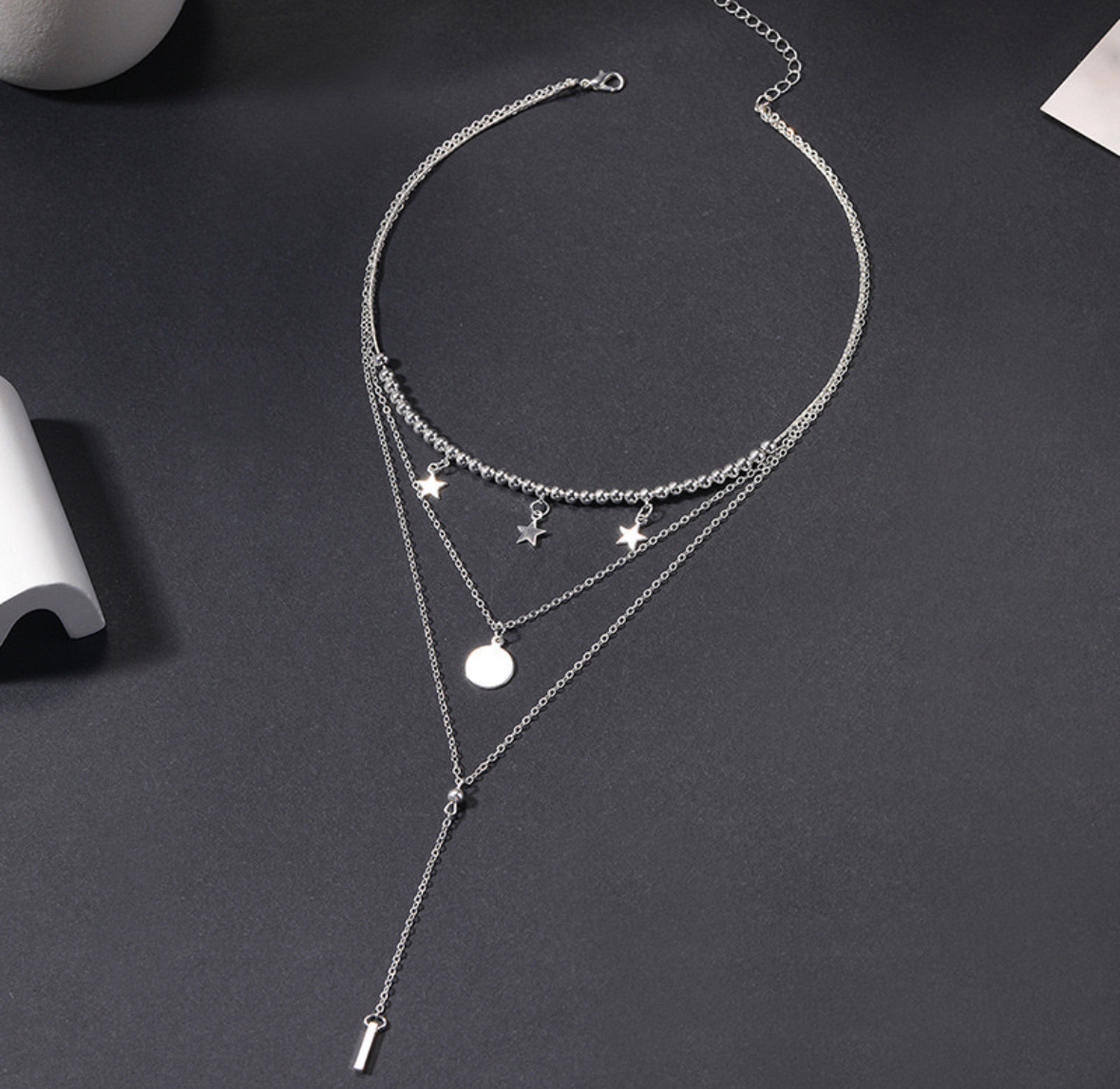轻奢简搭小众时尚新款鲍贝镶嵌女项链日韩精致法式锁骨链脖颈配饰详情图2