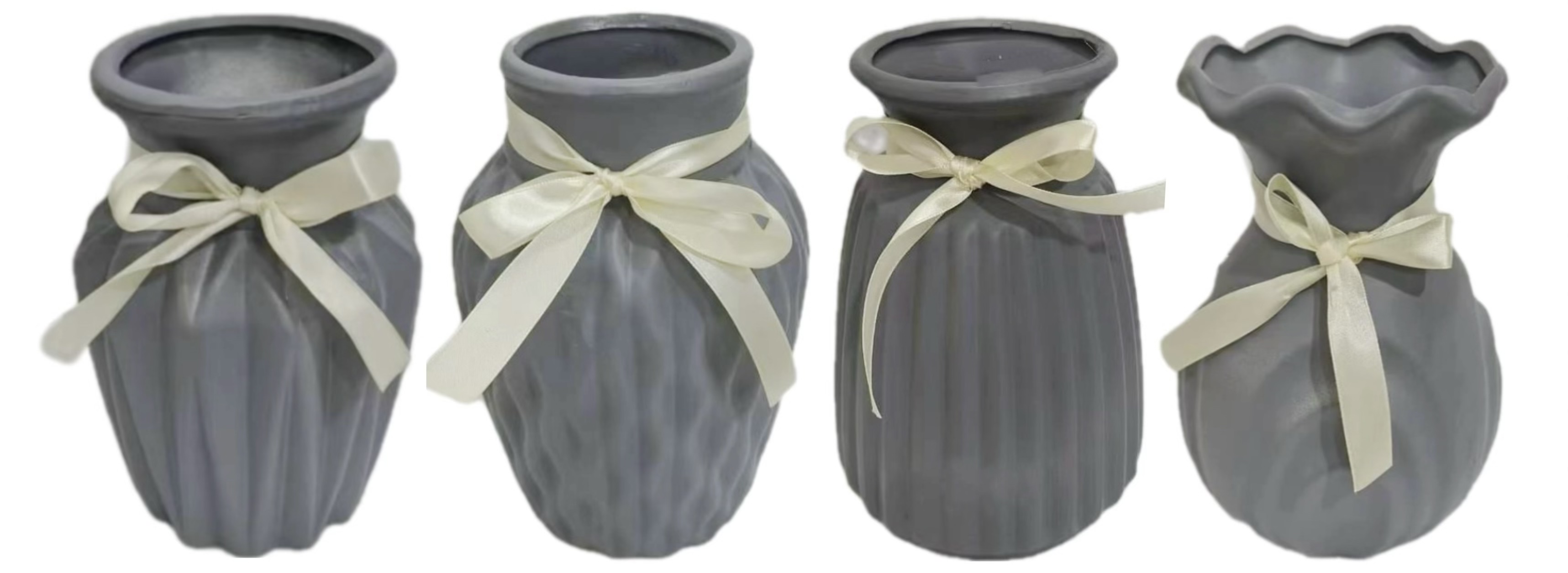 落地高花瓶大号陶瓷菱镁摆件客厅干花插花家居白色现代简约玄关插花陶瓷工艺品产品图