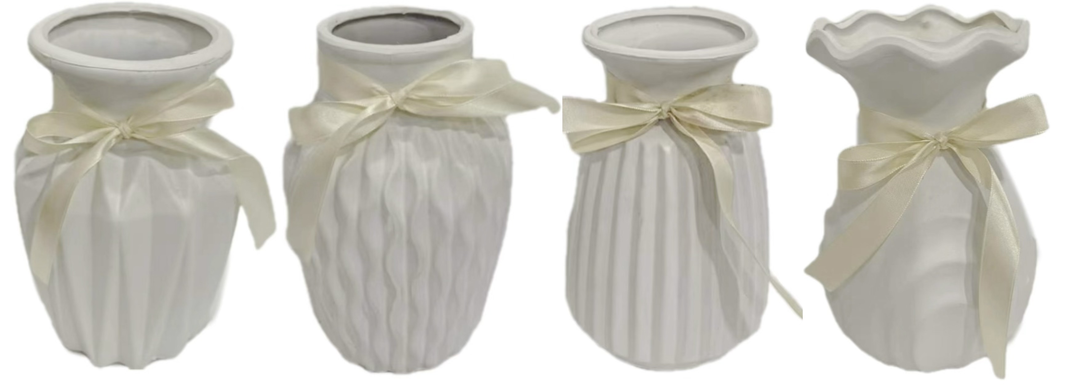 落地高花瓶大号陶瓷菱镁摆件客厅干花插花家居白色现代简约玄关插花陶瓷工艺品细节图