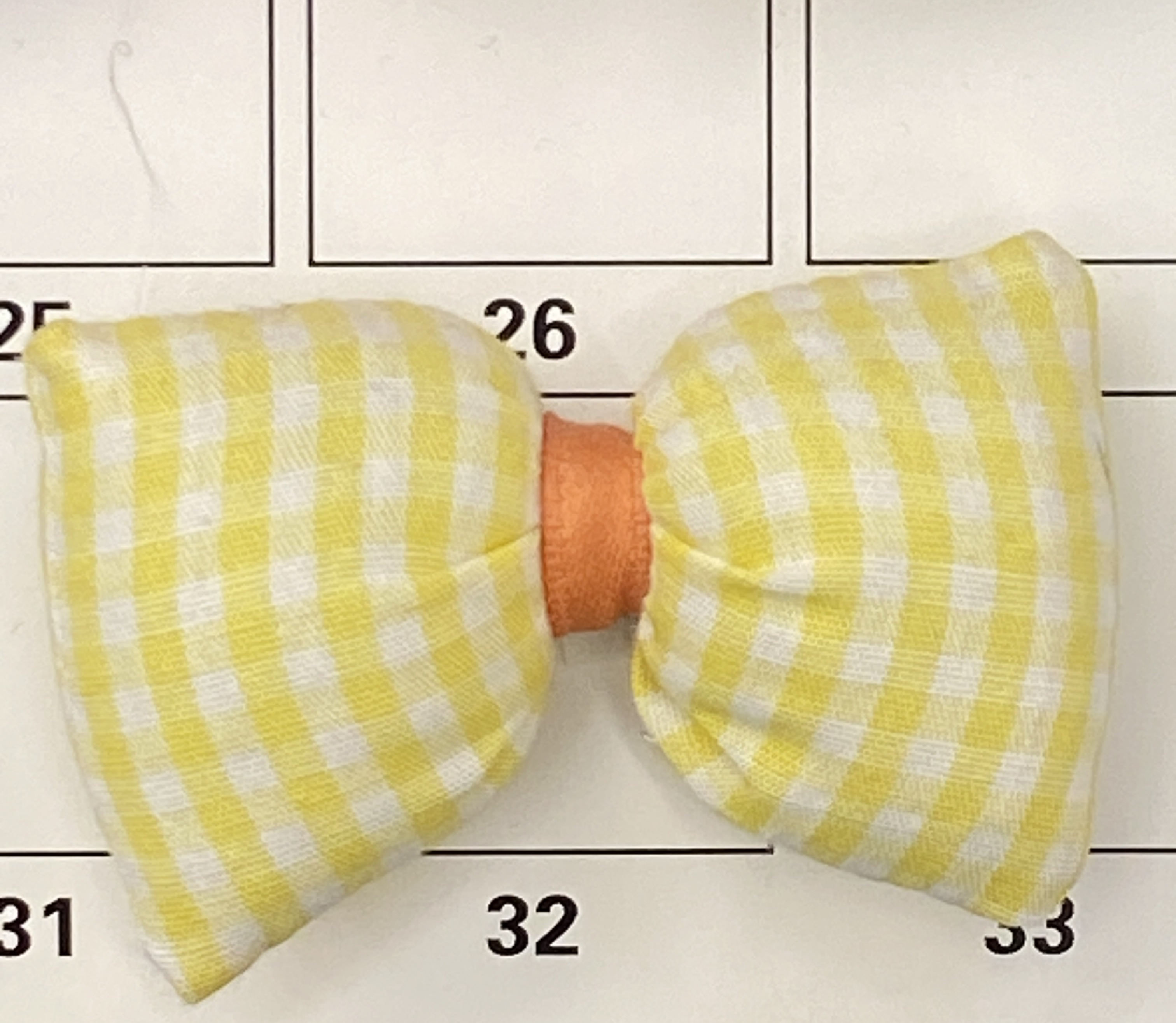 彩色充棉格子大领结经典布艺配件7.5公分详情图6