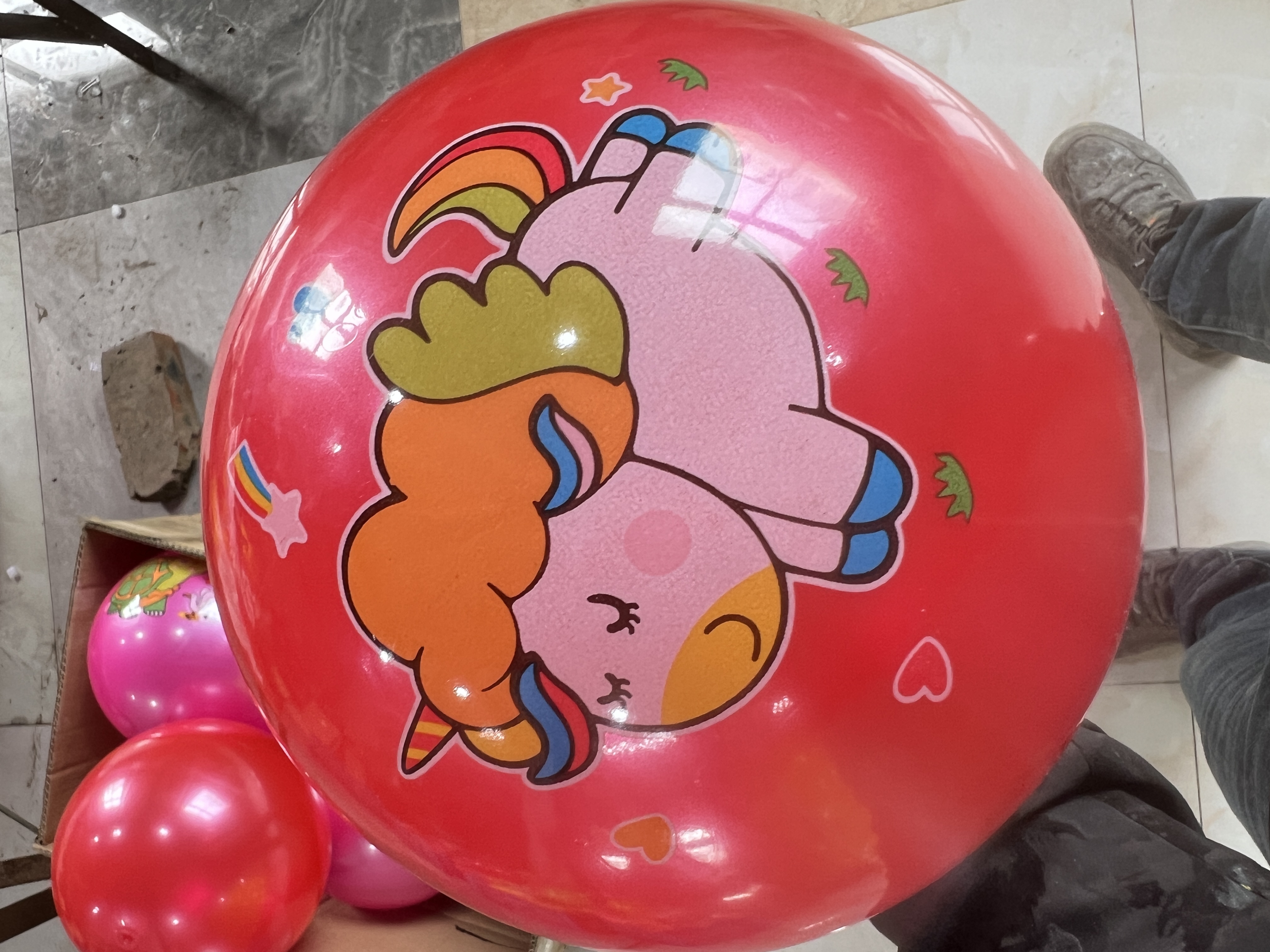 9寸贴标球印刷球卡通球充气玩具幼儿园玩具儿童乐园玩具地摊玩具批发详情图4