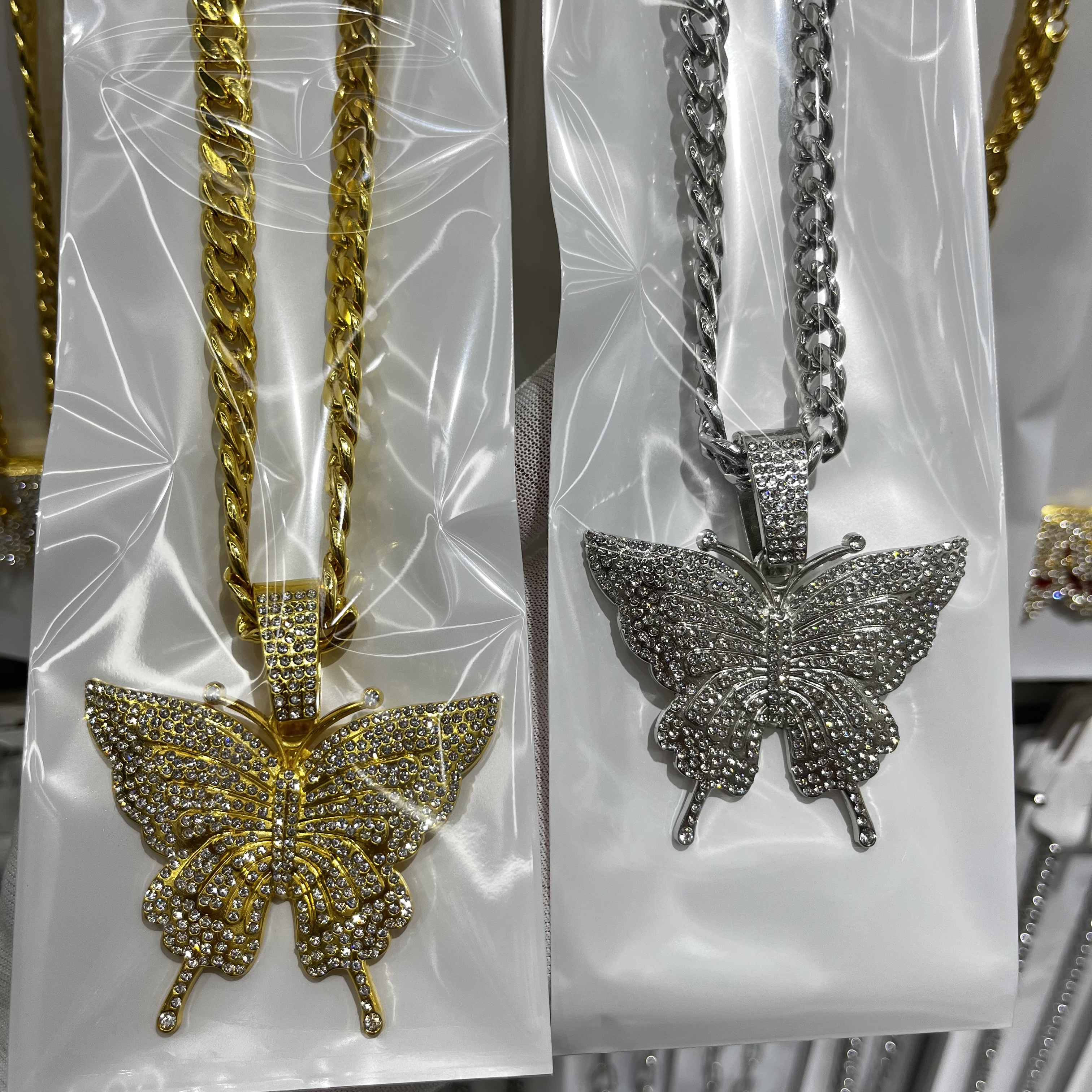 森罗饰品 跨境嘻哈项链大吊坠NK链欧美Hiphop古惑仔大吊牌项链详情图2