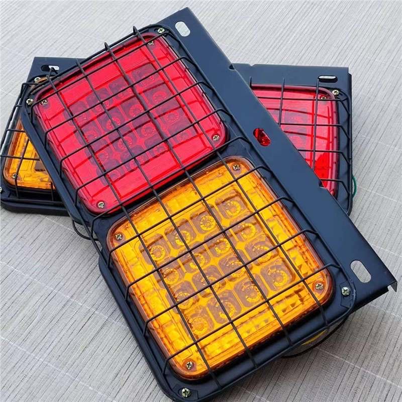 Luz trasera con red de hierro luz trasera electrónica led conjunto de la luz trasera de la camioneta 24v dirección del remolque luz de retroceso details Picture